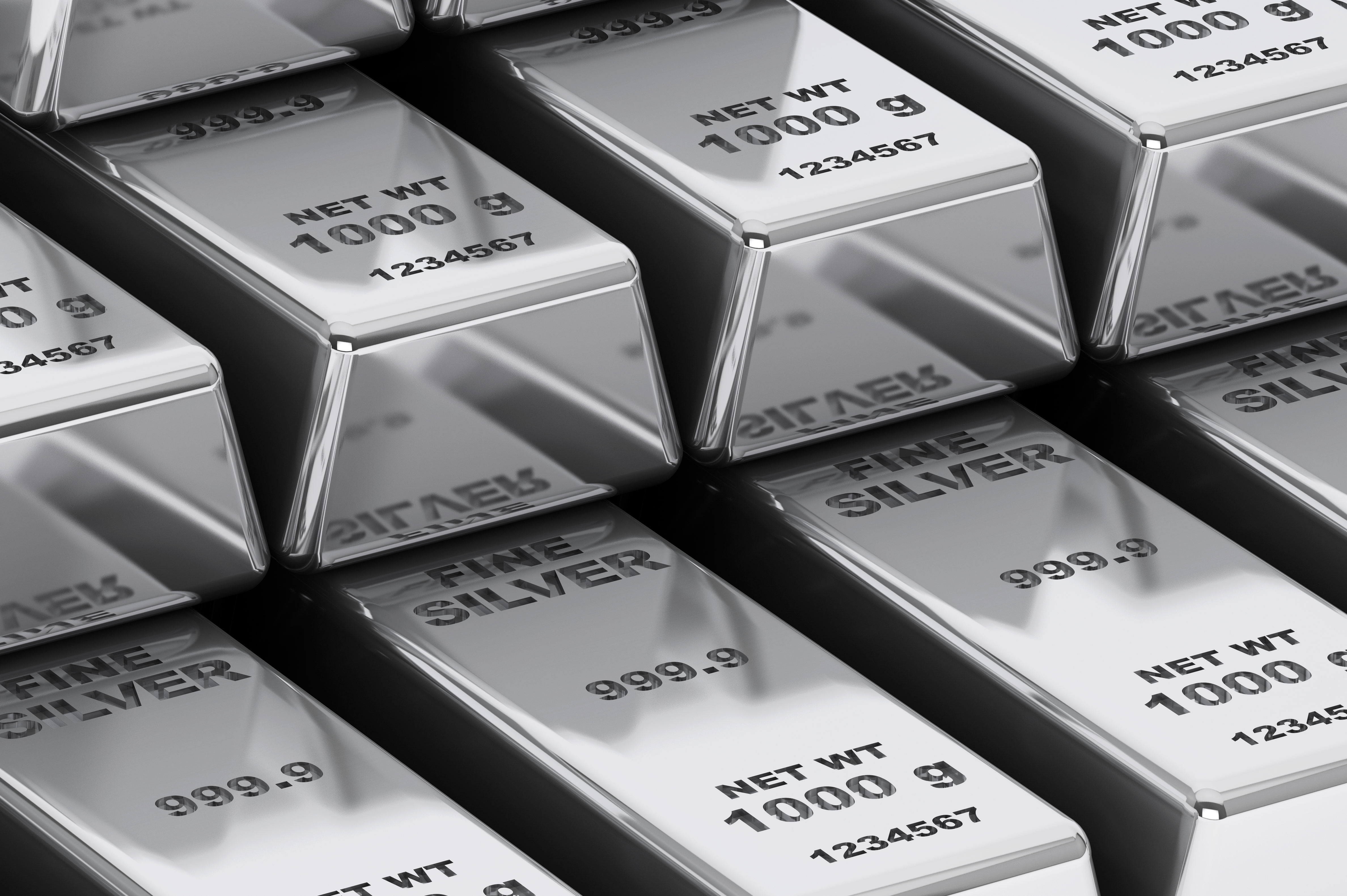 fine silver bars net weight 1000g